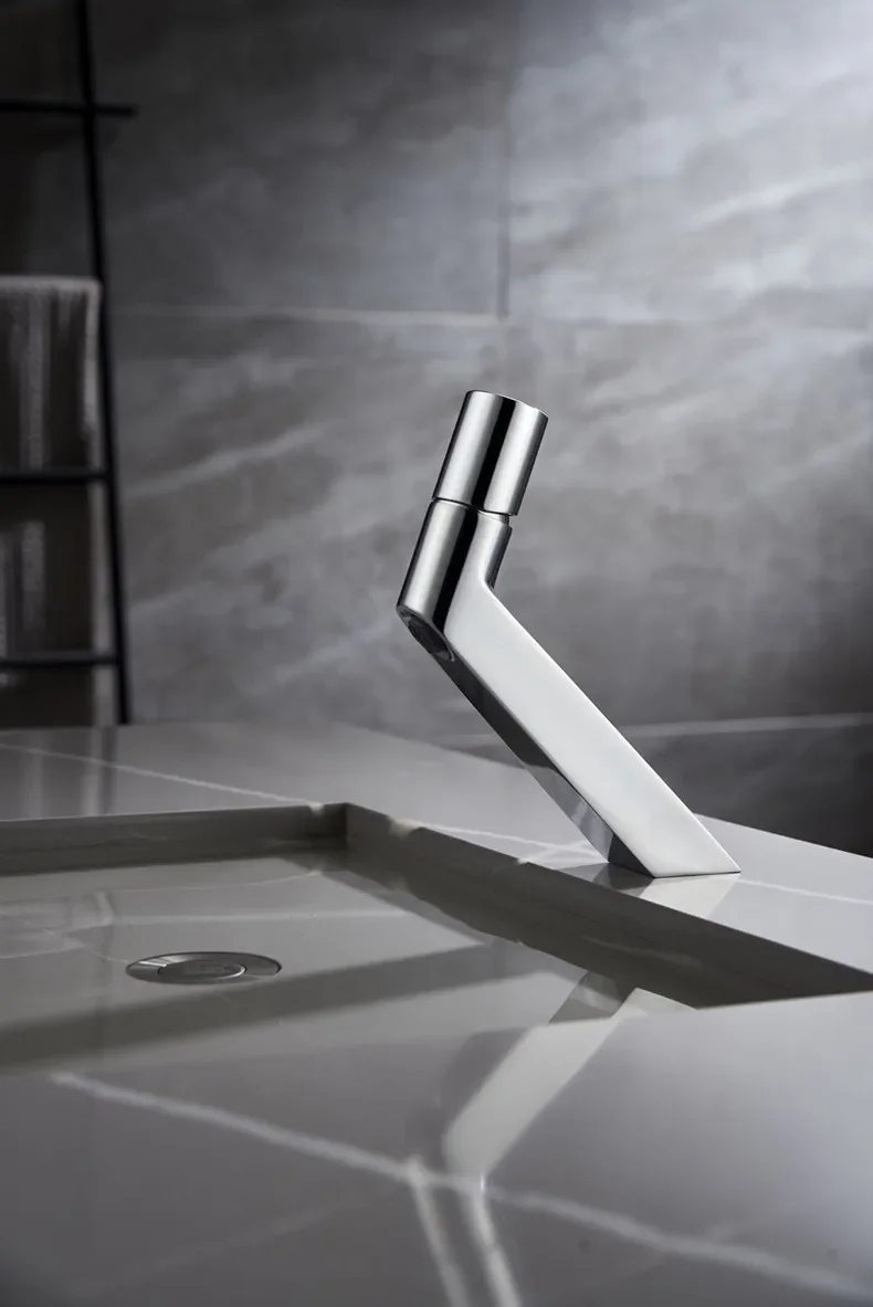 Description Picture 5 of itemBathroom Utensils Mixing Faucet Creative Design Brushed Gold Cold And Hot Basin One Hole Sink Metal Tap Accessories Bath