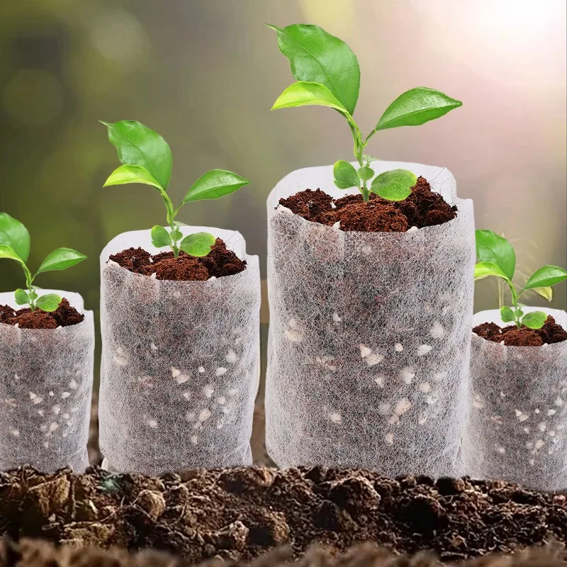 Wholesale Biodegradable Nursery Bag Plant Grow Bags Non-woven Fabric Seeds To Sow Flower Pots for Home Gardening Accessories 3