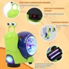 Disco Snail Toy,Crawling Snail Light Up Toy Musical Crawling Toys with Avoid Obstacles Function Interactive Baby Sensory Toys 4