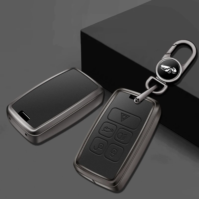 

Zinc Alloy+Leather Car Remote Key Case For Land Rover Range Rover Evoque Discovery Sport Velar For Jaguar XE XF E-Pace F-Pace