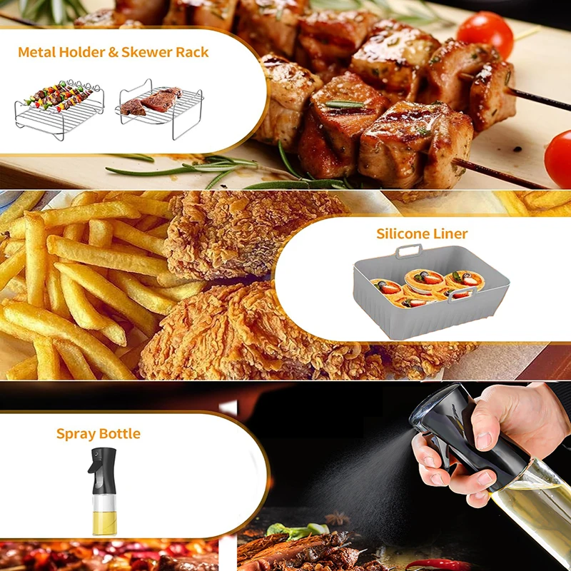 Pentola in silicone per friggrice ad aria Fodere per friggrice ad
