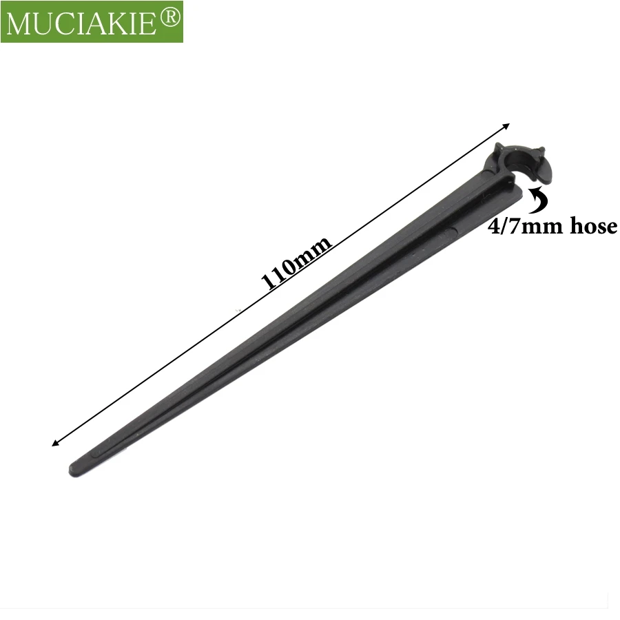 100pcs 11/20cm 1/4'' Fixed Stakes Plastic Support Holder for 4/7mm PVC Hose Tube Drip Garden Home Watering Irrigation Fittings