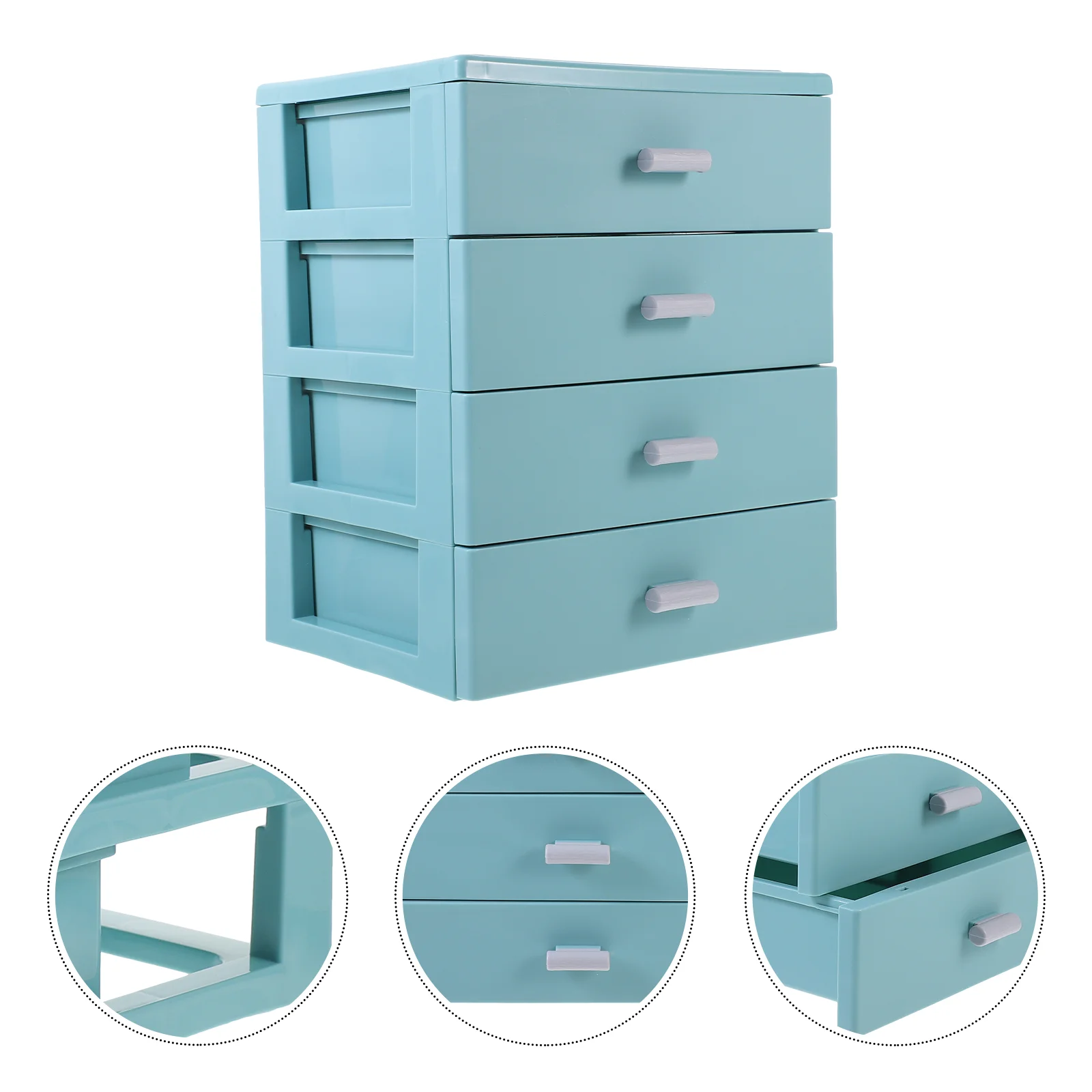 

Storage Box Desk Organizer Stationery Drawers Stackable Type Case Desktop Pp Holder Decorative Table Office