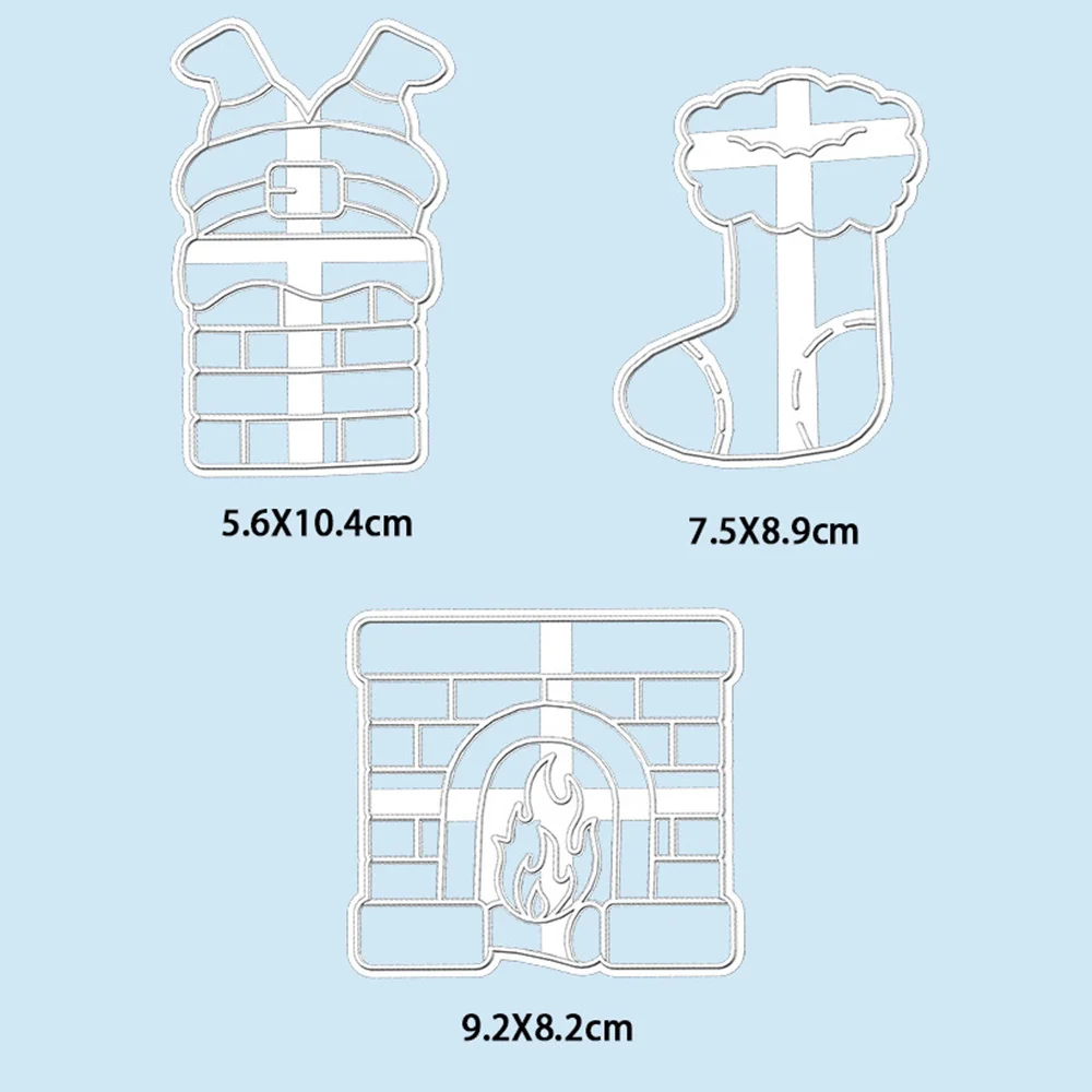 Description Picture 6 of itemChristmas Cookie Cutter Xmas Snowflakes Santa Claus Fondant Biscuit Embossing Mold DIY Plastic Pastry Baking Mould Kitchen Tools