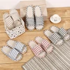 Women Cozy Flat Linen Shoes Autumn Men Indoor Home Linen Slides Four Season Floor Flip Flops Adults Comfortable Striped Sandals 1