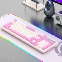 KM800 Mechanical Gaming Keyboard with Mouse 98 Keys Keyboard 4000dpi Colorful Keycap Support Backlight for Phone Tablet Laptop