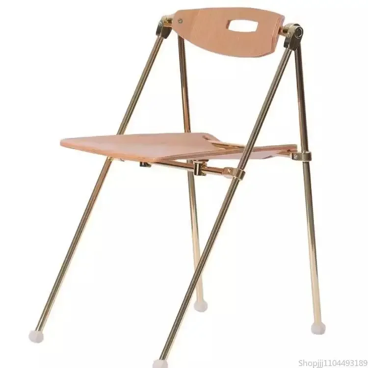 Scandi Fold Chair-Retro-Modern Collapsible Seat for Coffee Shops, Insta-Worthy Compact Dining Solution