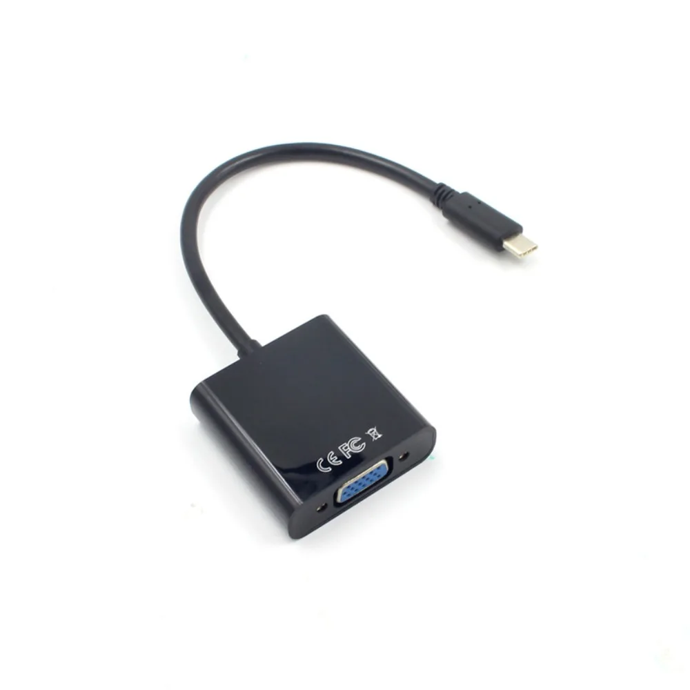 USB3.1 Type C To Female VGA Adapter Video Adapter Projection Line USB 3.1 To VGA 1080p Connection Cable