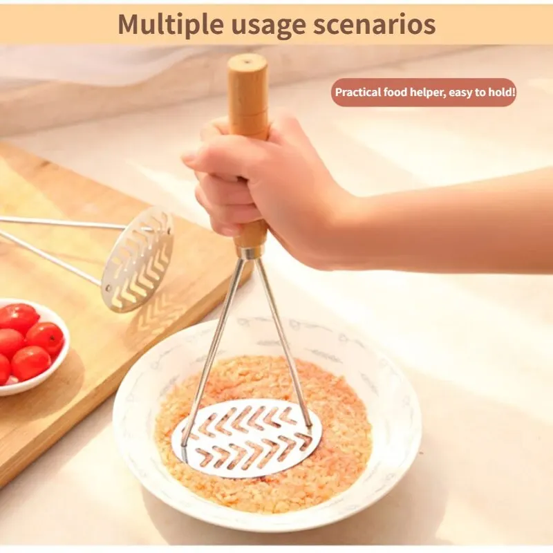 Potato Masher Stainless Steel Mashers Simple Home Kitchen Baking Supplies Baby Complementary Food Mash Small Tools