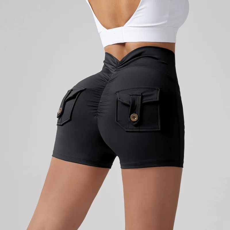 🍑 Wrinkled High-Waist Pocket Leggings for Women