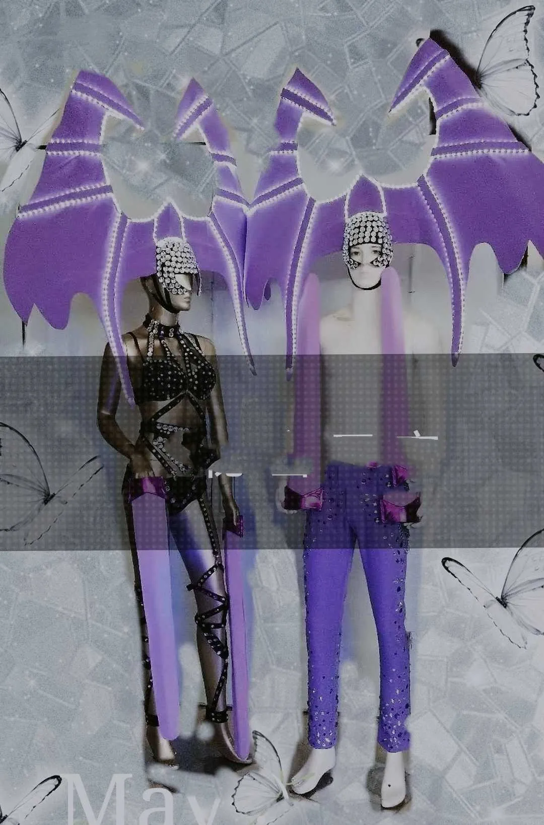 

Светодиодный костюм для бара, светящийся костюм летучая мышь