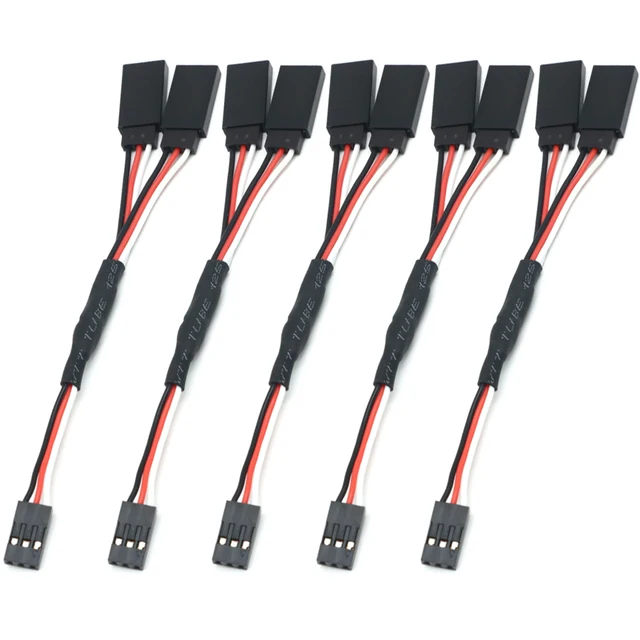 5pcs/lot 100/150/200/300/500mm RC Servo Y Extension Cord Cable Lead Wire For RC Servo JR Futaba RC Airplane Helicopter Car DIY 1