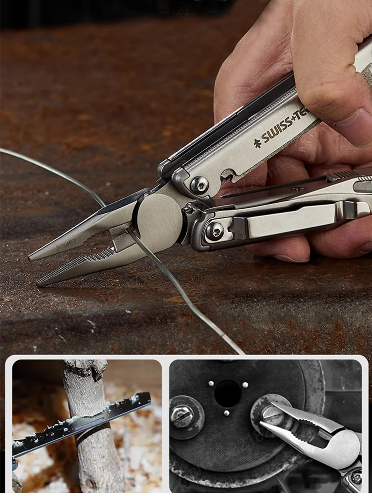 Swiss Tech 18-in-1 Multi Tool Folding Pocket Knife Sheath Opener Screw  Pliers