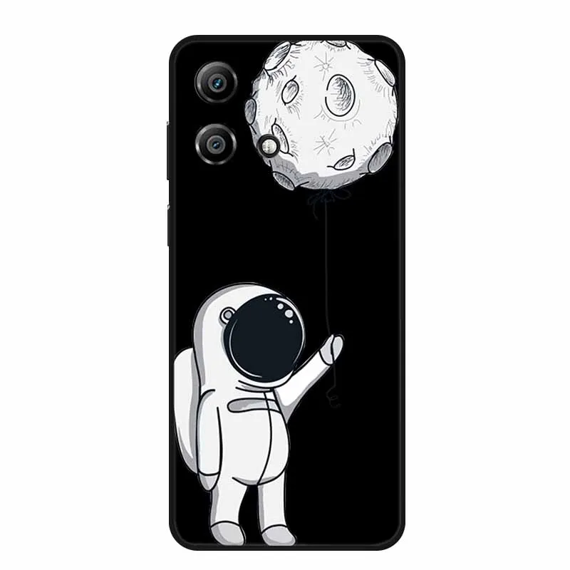 Charming Cartoon Cat Black Silicone Soft Phone Case