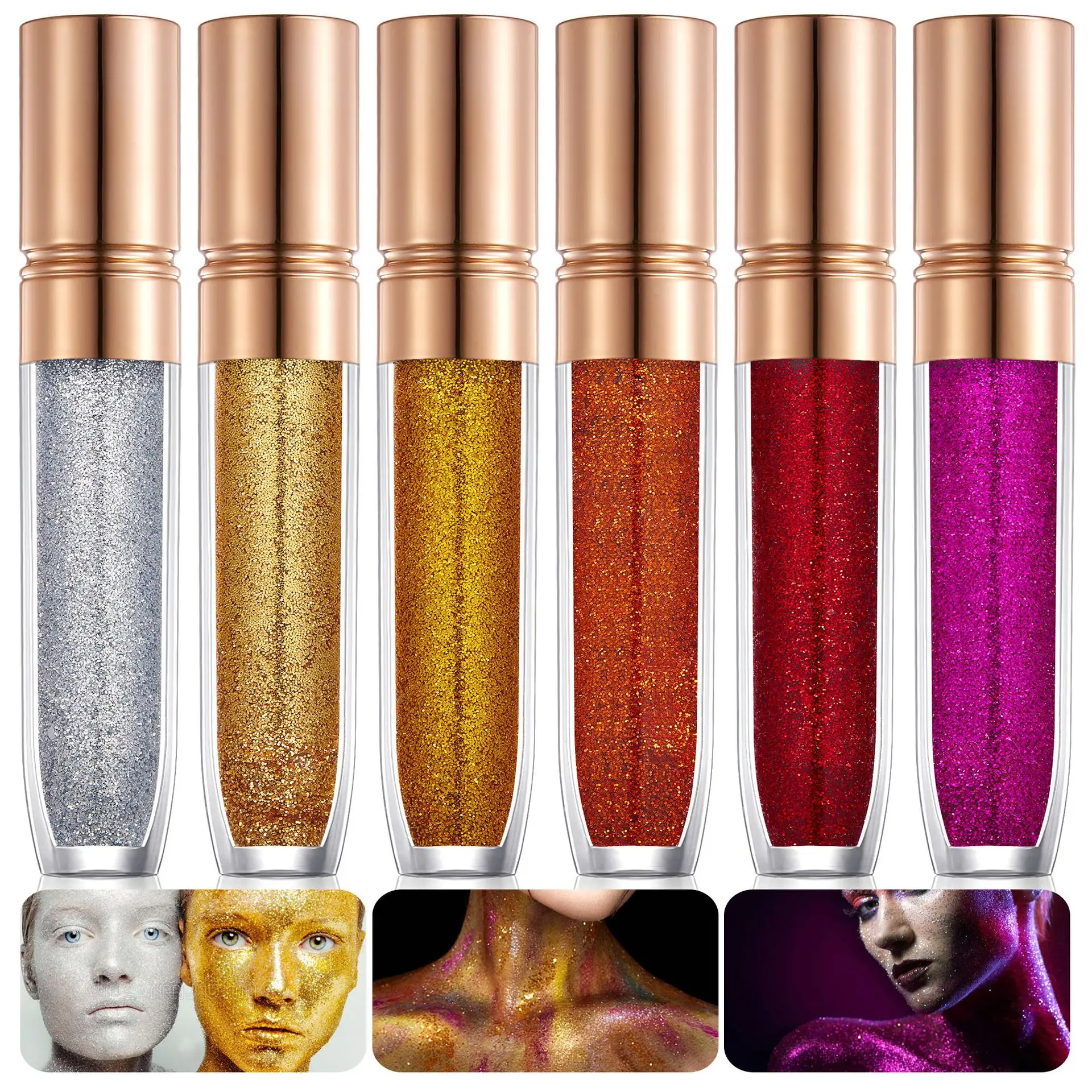 High Quality Super Bright Solvent Resistance Cosmetic Grade Crafts Nail Body Multicolor Holographic Fine Bulk Chunky Glitter Gel 2