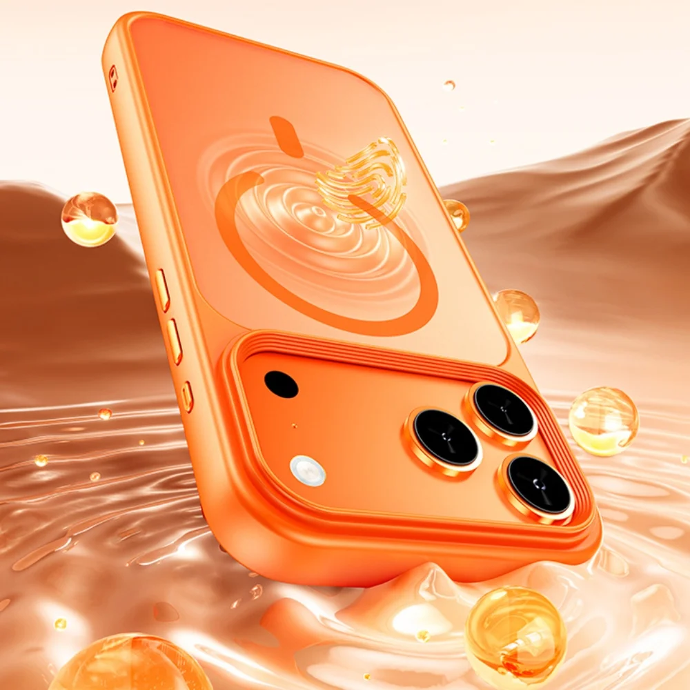 Magsafe-Compatible Shockproof Glossy Clear Armor Case with Magnetic Wireless Charging