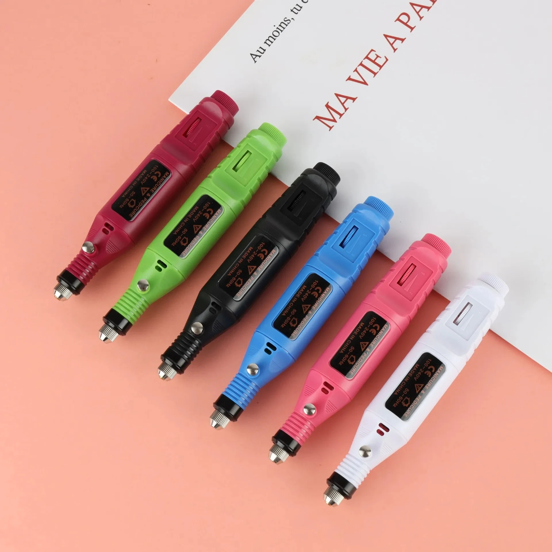 LULAA USB 휴대용 전기 네일 샌더 네일 드릴 머신 매니큐어 세트 용 밀링 커터 젤 폴란드어 리무버 키트 도구