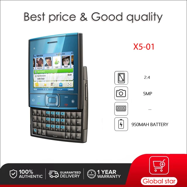 Nokia 6300 Refurbished-Original Unlocked  5MP GSM Support Russian & Arabic Keyboard Mobile Phone Tri-Band Multi-language