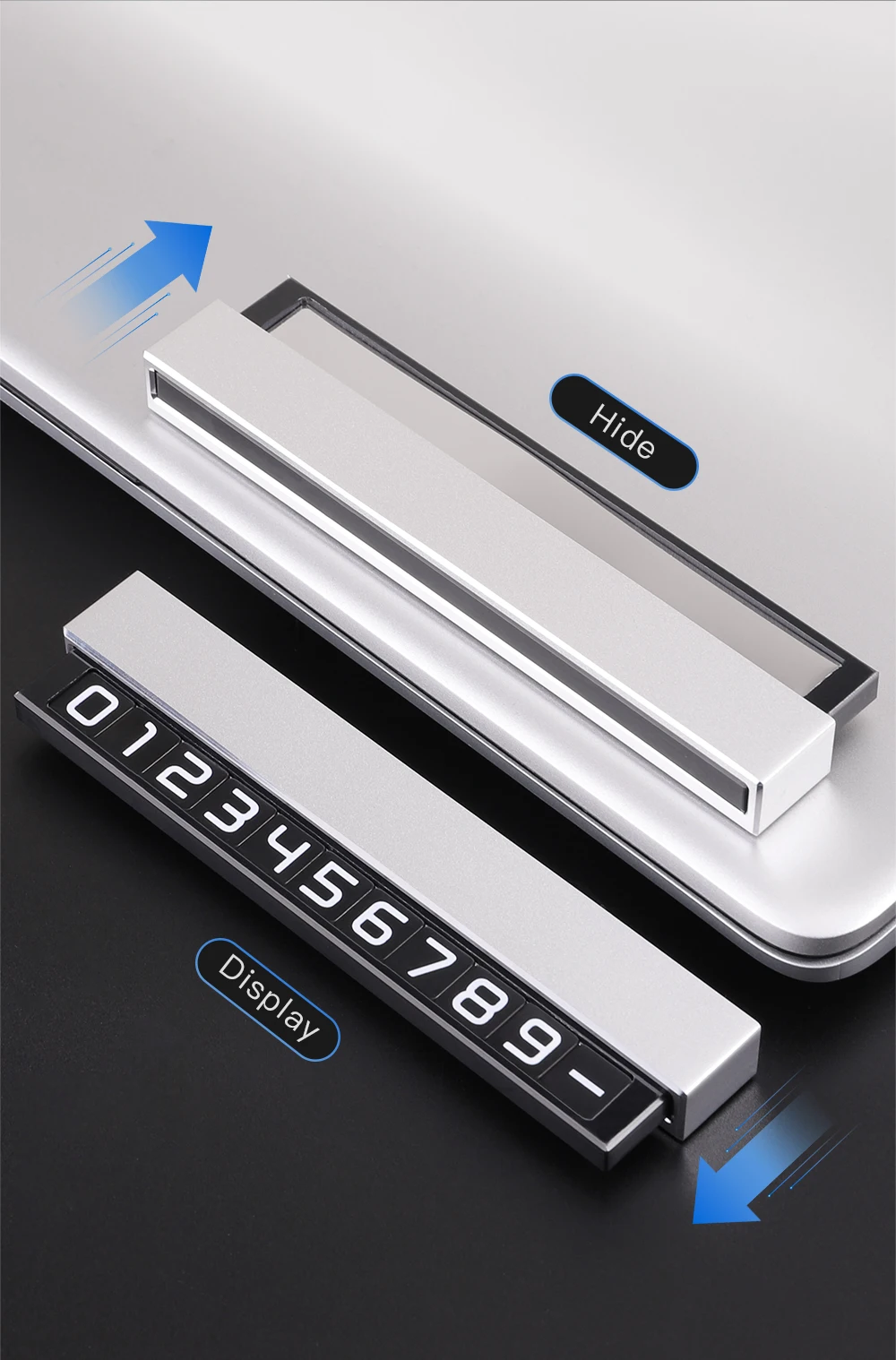 YZ Temporary Car Parking Card Phone Number Car Phone Holder Luminous Telephone N