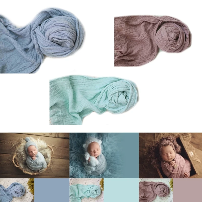 

67JC Newborn Photography Props Wrap Blanket Posing Props Blanket Baby Photo Shooting Props Photo Backdrop Swaddling Blankets