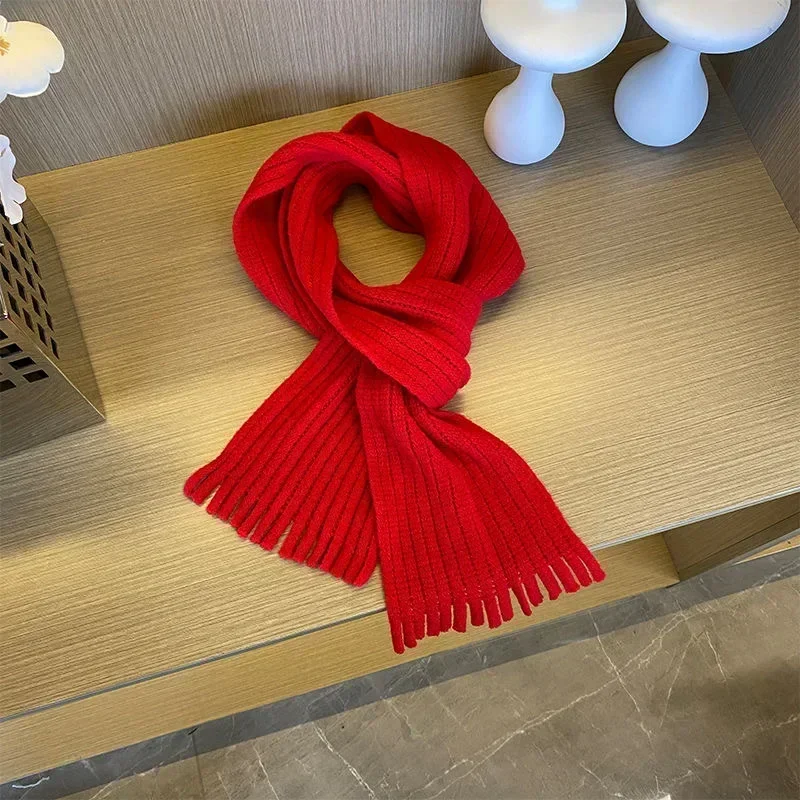 Baby Scarf Children's Scarf Retro Western Style Small Scarf Baby Striped Bib Boys Girls Solid Color Tassel