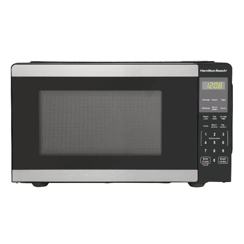 

Hamilton Beach 0.9 Cu ft Countertop Microwave Oven, 900 Watts, Stainless Steel, New