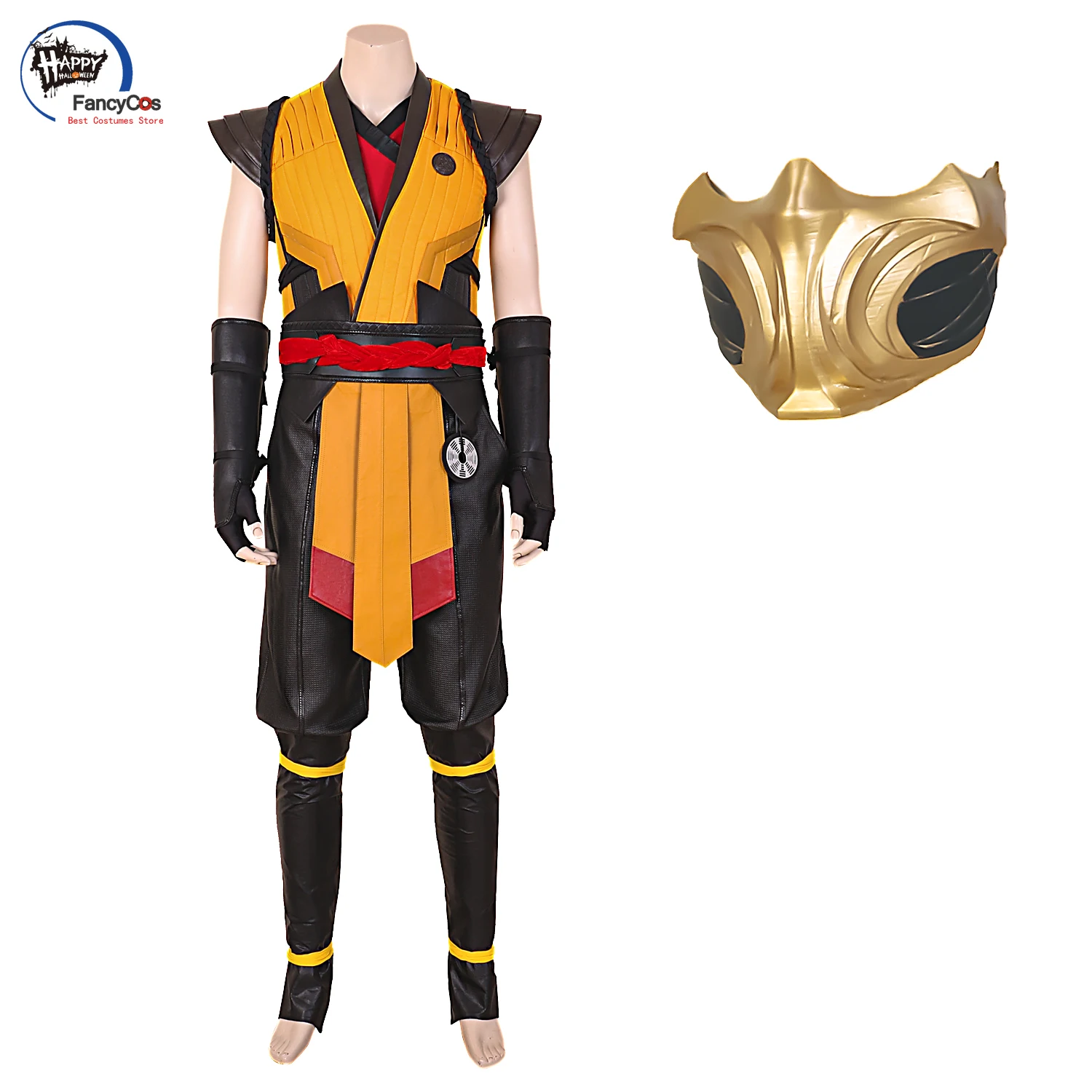 Gioco Mortal Kombat 1 Scorpion Cosplay Costume Maschera Kuai Liang Costume Mk 1 Cosplay Costume Di Halloween Carnevale Personalizzato