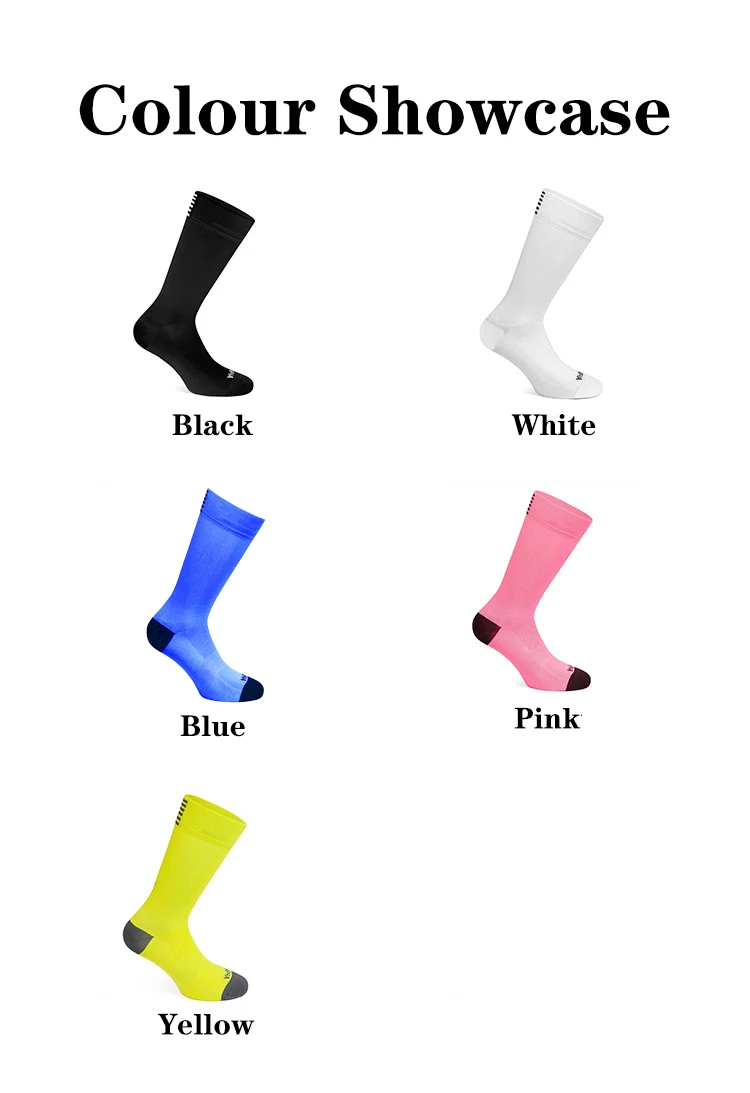 5 Paar Radsocken für Herren, professionelle Radsocken, Sport, schweißabsorbierend, atmungsaktiv, Fußball, Kompressions-Laufsocken – Detail 5