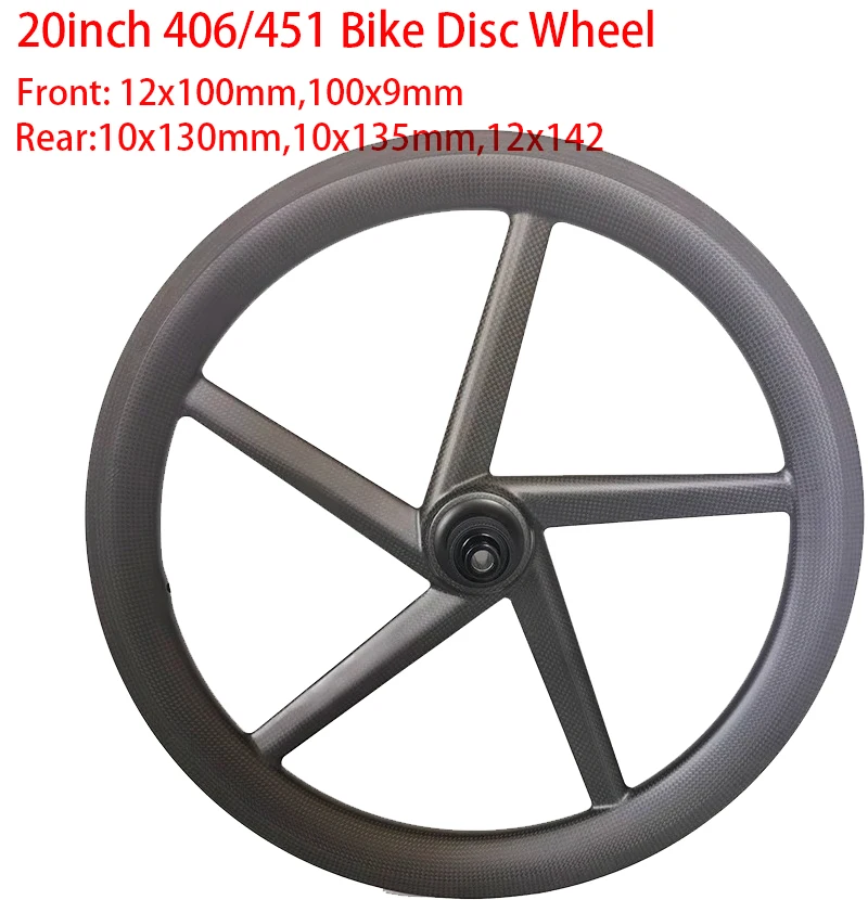 

20inch Carbon Bike 406 451 Disc Brake Wheel 5 Spokes 20 inch Clincher Rim Brake Bicycle Folding Wheelset 9x100 10x130 10x135