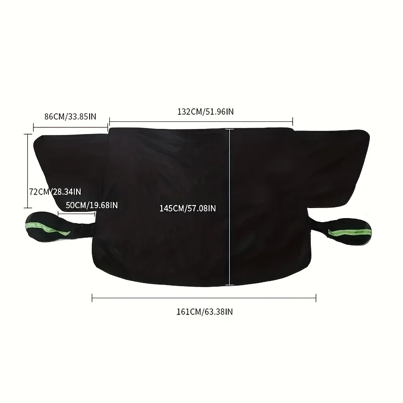 All-Weather Heavy-Duty Magnetic Windshield Snow Cover with Sun Protection