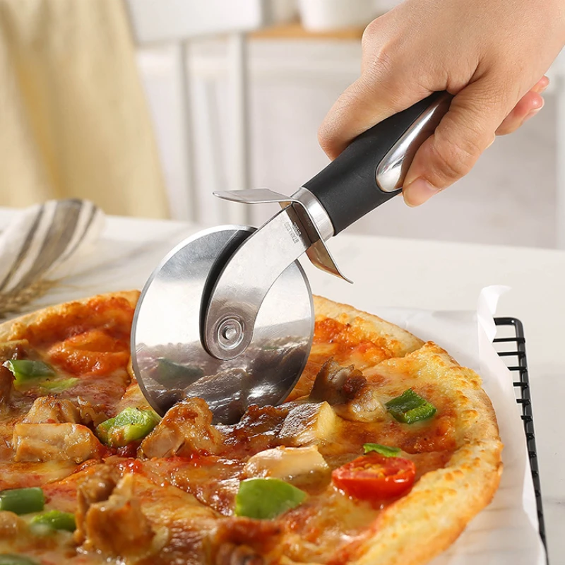 Pizza Cutter Pizza Cutter Wheel 1pc Pizza Spatula Stainless Steel Waffle Cookies Cake Bread Slicer Baking Kitchen Gadgets Cake Shovel Set