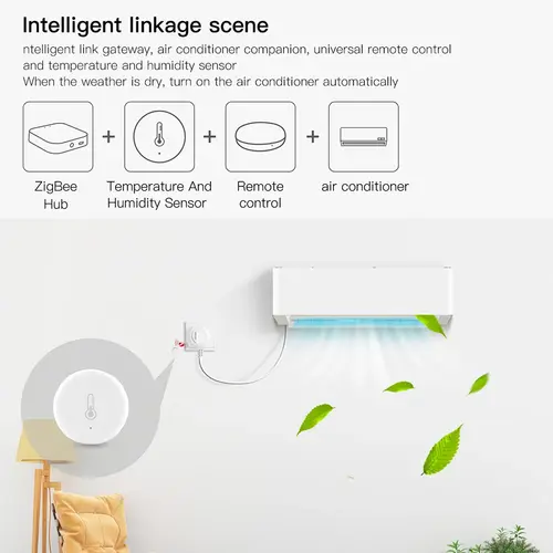 Tuya Zigbee Temperature and Humidity Sensor Intelligent Home Hygrometer work with Smart Life Alexa Google Assistant - Image 2