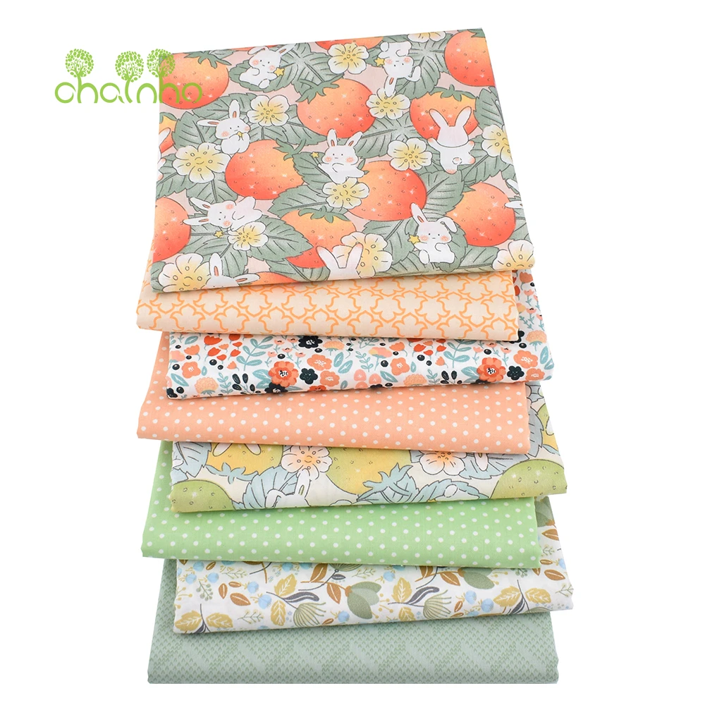 Chainho,Flower& Cartoon Printed Twill Cotton Fabric,DIY Sewing Quilting Home Textiles Material For Baby Children's Bedding,Shirt