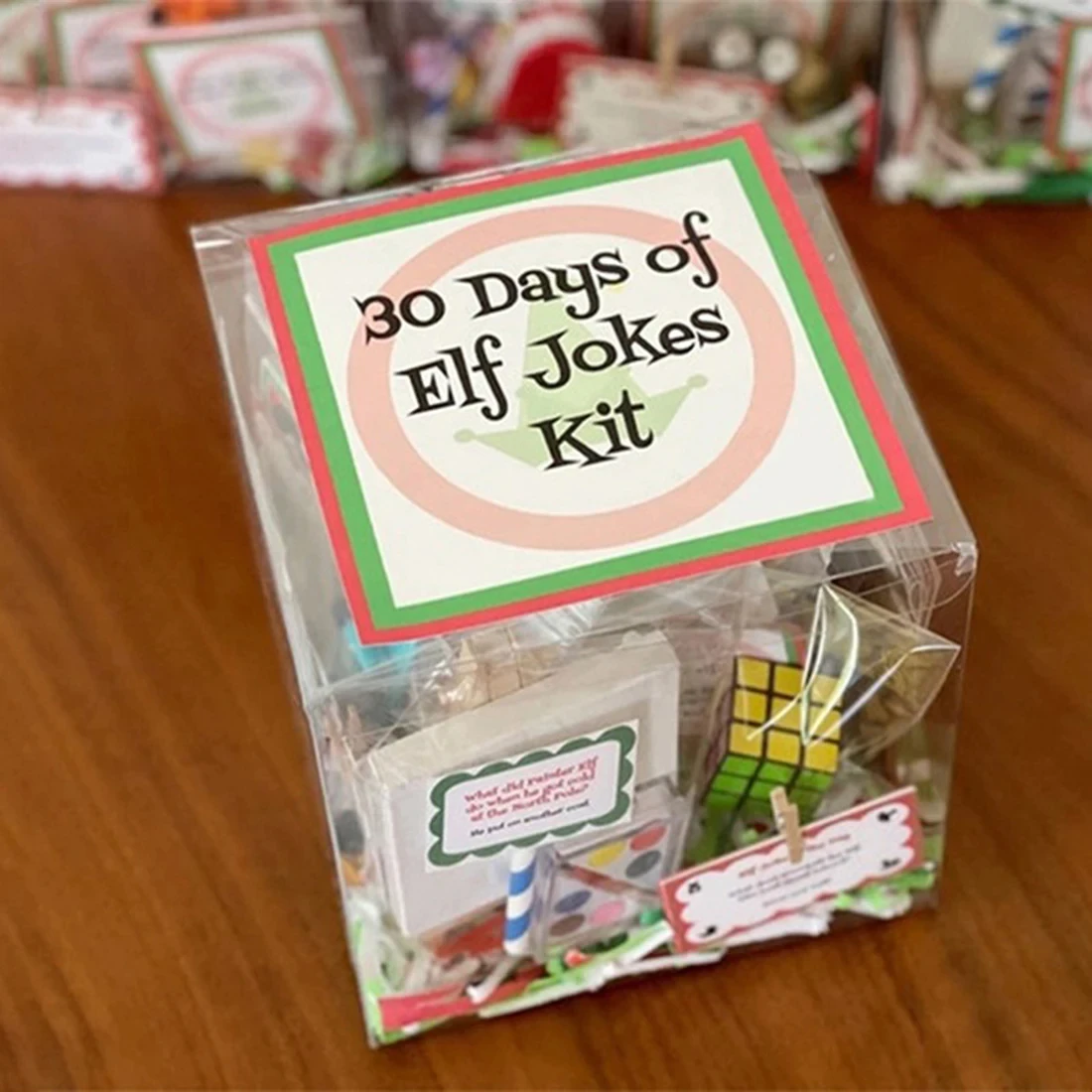 

Elf Magic Kit 24/30 Days of Christmas,Fun Elf Activities, Elf Props, Elf on The Shelf Kit,Countdown Fun Christmas Gift for Teens