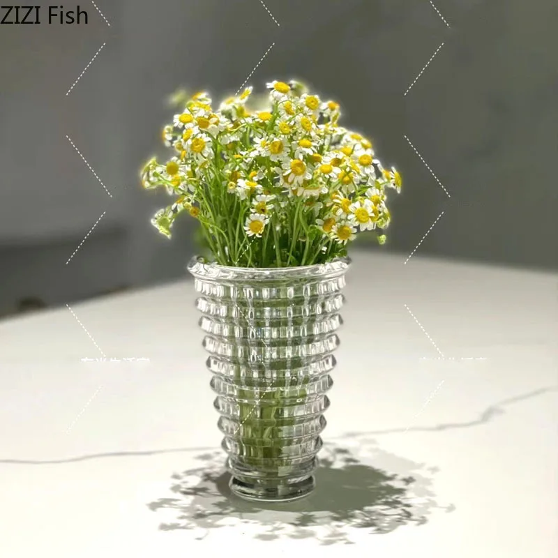 Bright Crystal Vase Terrarium Decor Transparent Glass Flower Pots Decorative Flower Arrangement Desk Decoration Hydroponics Vase 3