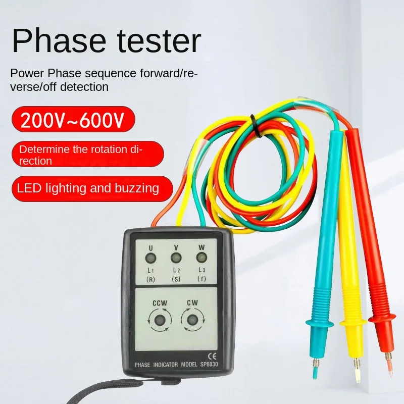 

Three-phase AC phase sequence meter SM852B SP8030 phase sequence meter phase meter detection tester