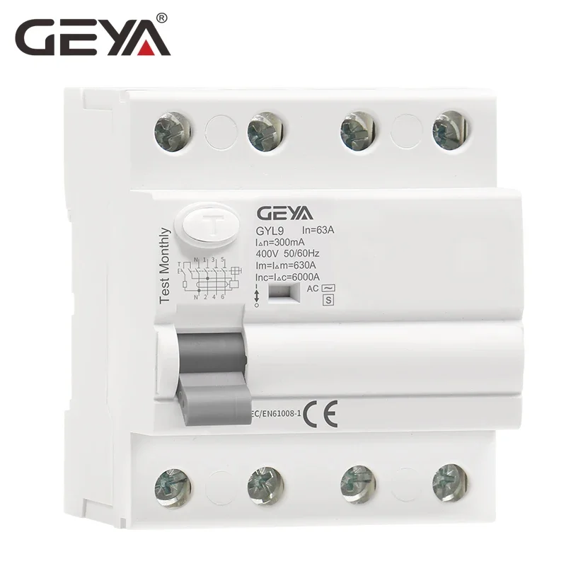 GEYA GYL9 AC-S Typ Zeit Verzögert RCD FI-SCHUTZSCHALTER FI-SCHUTZSCHALTER Verzögerung Typ Elektromagnetische Circuit Breaker