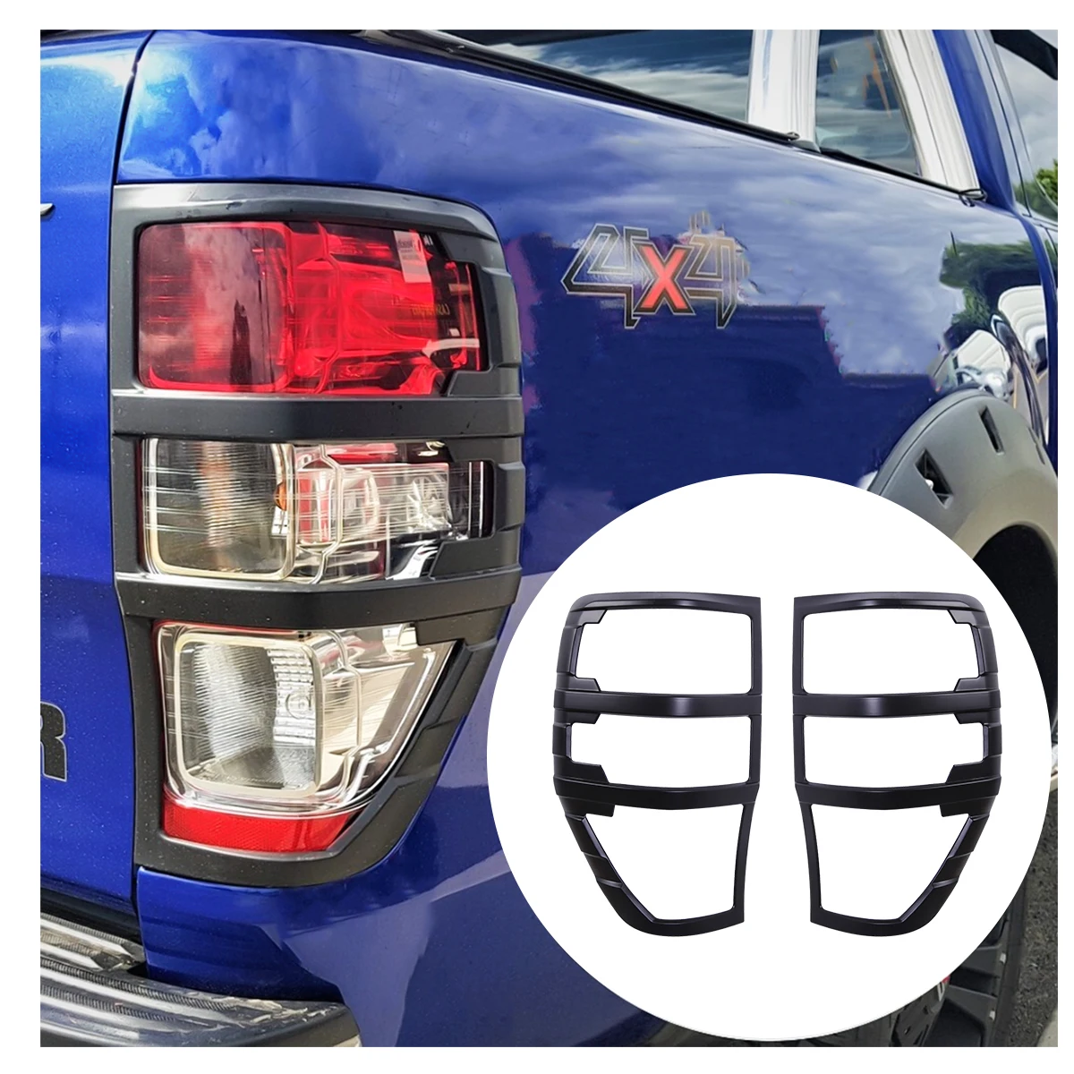 Tail Light Cover Taillight Protector Guard For Ford Ranger 2012-2022 Wildtrak LIMITED XLT XLS XL Car Accessories - 4