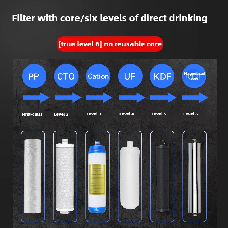 Grade 6 stainless steel magnetized water purifier household direct drinking tap water kitchen faucet filter