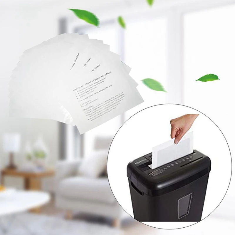 36PCS Paper Shredder Lubricant Sheets Shredder Lubricating Oil Portable Paper Type Lubricating Oil For