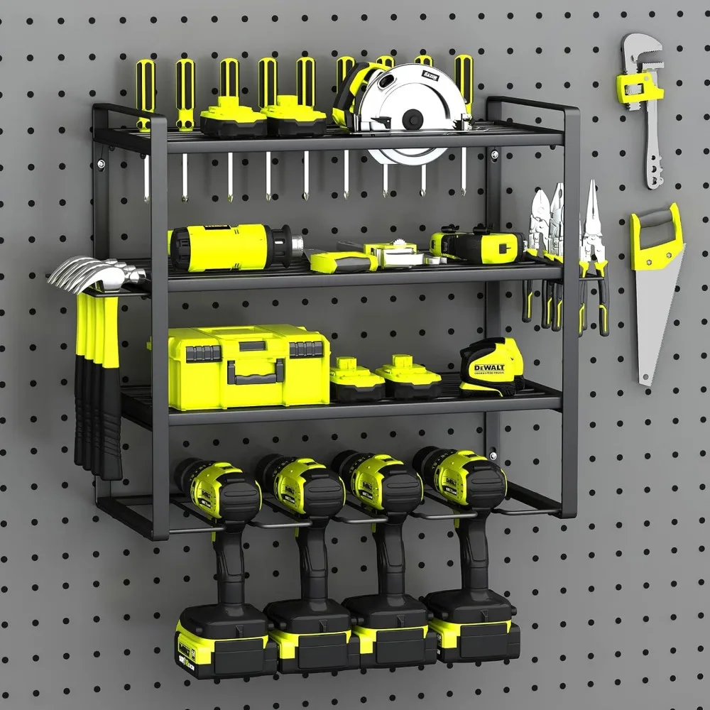 Power Tool Wall Mount Heavy Duty Organizer, Drill Holders, - Main Image