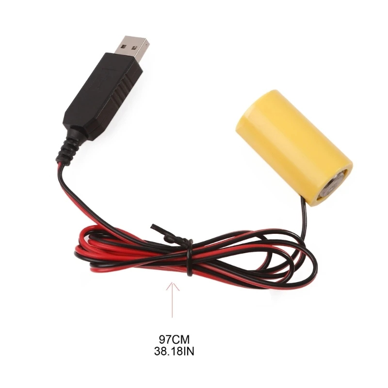 1 세트 LR14 C 배터리 제거기 케이블 와이어 USB 5V 2A 전원 공급 장치 코드 라인
