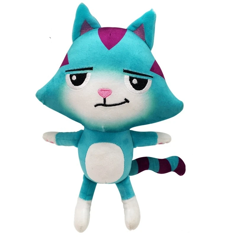 צעצוע רך של בית התמונה Gabby Dollhouse בעל דמות קרטון ממולאת חיות ממולאות חתול מחייך רכב חתול חיבוק Gaby ילדה בובות ילדים מתנות ליום ההולדת