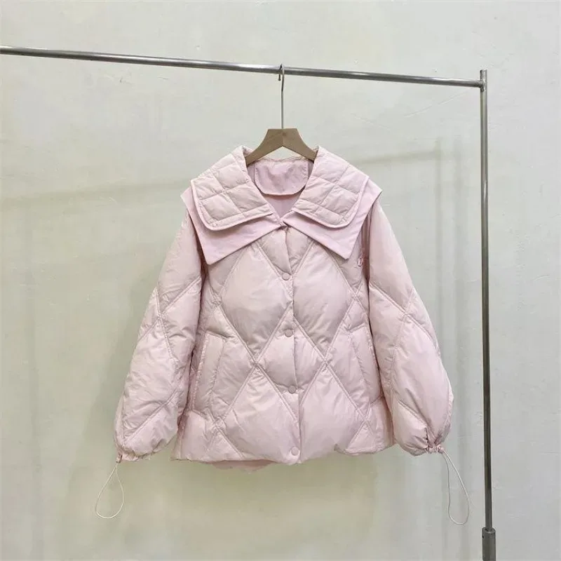 2023 New Women Down Jacket Winter Coat Female Short Parkas Loose Thick Warm Outwear Leisure Time Versatile Fashion Overcoat