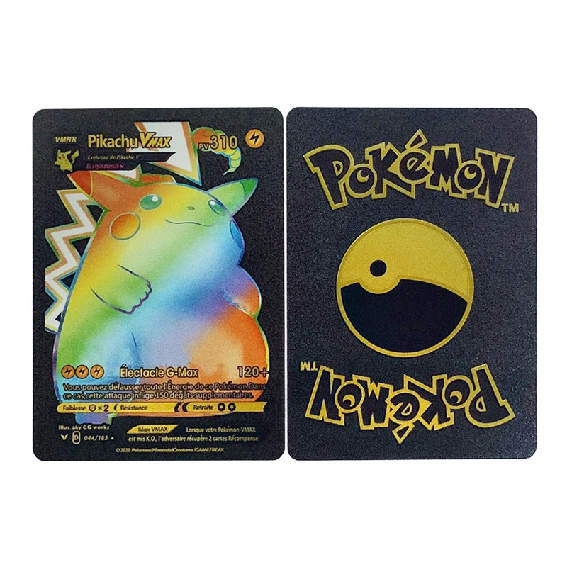 Cheap 2023 27-55 Cartas Pokemon Cards Gold Card V Vmax Spanish Pokemon Card  Golden Kids Game Collection Cards Christmas Gift