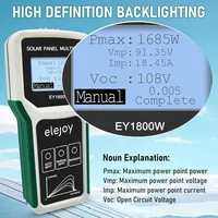 Testeur de panneau photovoltaïque solaire MPPT EL400B/EY800W/EY1600W/EY1800W, multimètre, outils intelligents MPPT pour tester les données des panneaux solaires photovoltaïques 2