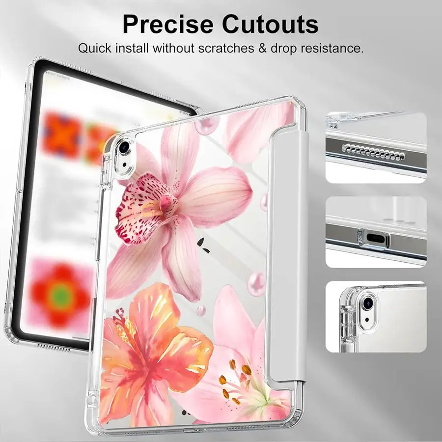 Y-Fold Pink Lily Tablet Holder Cover