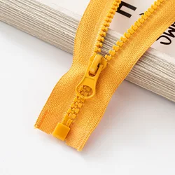 Resin Open - End Zipper for Garment Sewing and Accessories (Dark Yellow)