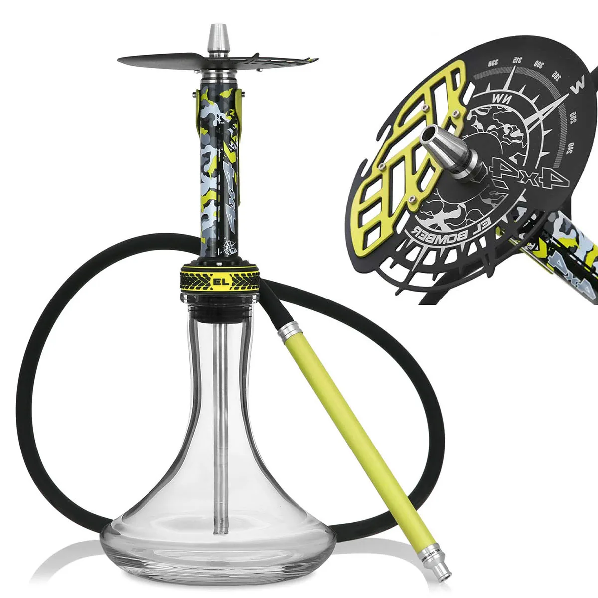 

Premium Stainless Steel Hookah Set OFF ROAD 4X4 Racing Car Style Gift Box Packing Russia Shisha Chicha Nargile Cachimba