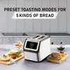 Toaster, 2 slice toaster, Automatic setting, Bagels, English muffins, toast, waffles, bread, Stainless steel 4